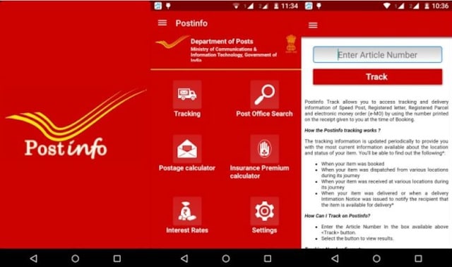 india post mobile app